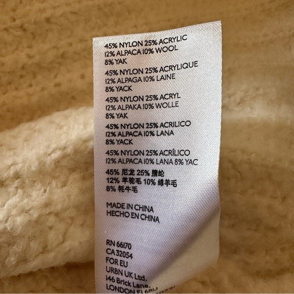 Maeve By Anthropologie Athena Cowl Neck Wool Alpaca Off White Sweater Size M - Picture 11 of 12